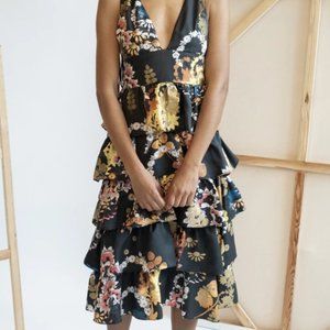 Cynthia Rowley Tiered Floral Dress